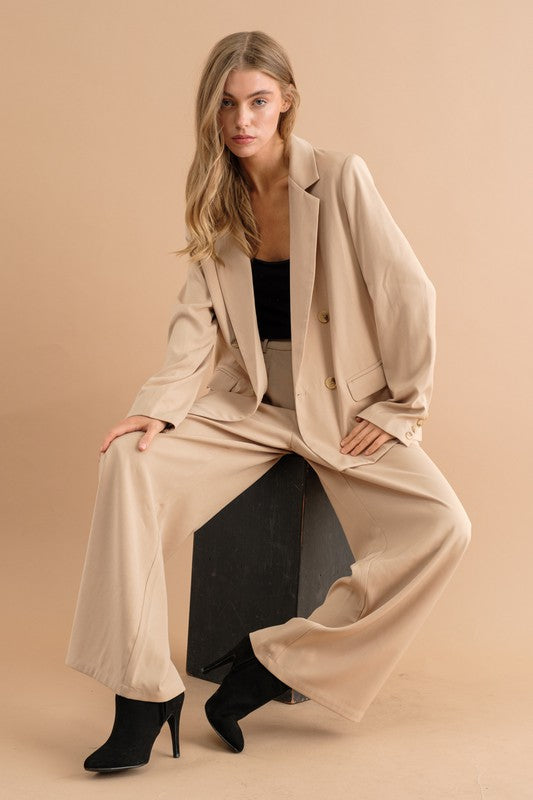 Women's Double Button Blazer Jacket