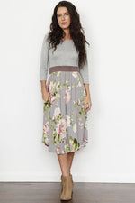 Women's Floral Band Midi Dress
