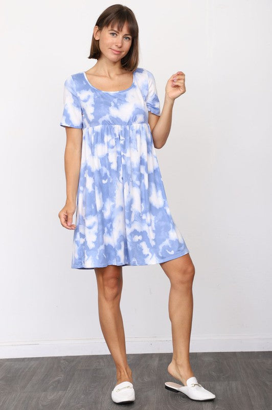 Cloud Tie Dye Midi Dress