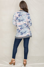 Camo Print Slouch Cardigan