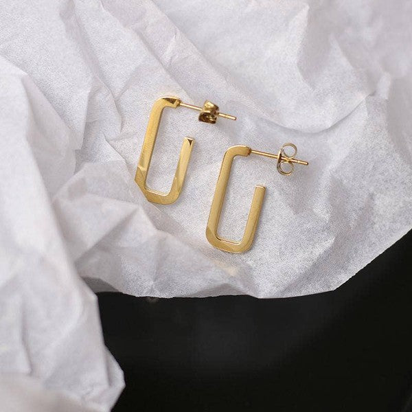 GOLD AND SILVER CHAIN EARRING