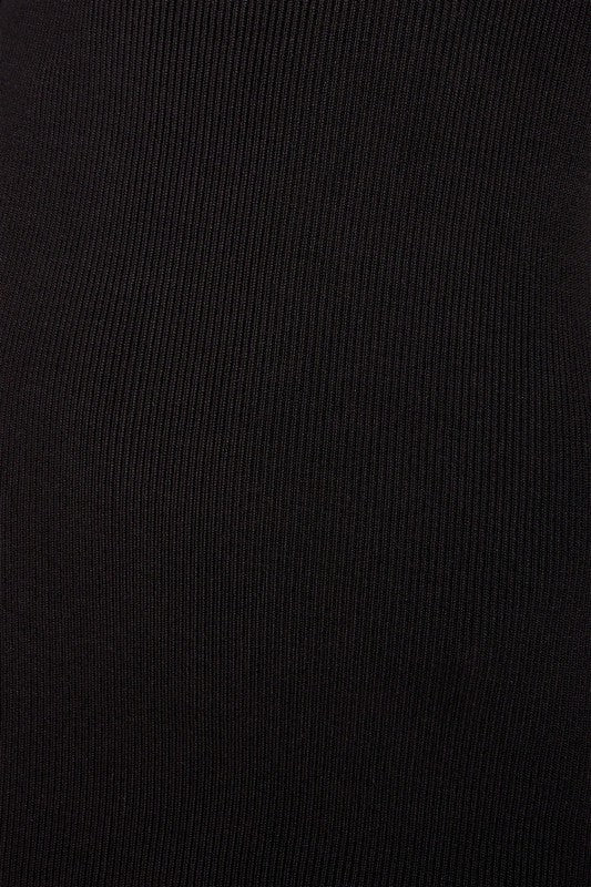 Sqaure Neck Midi Dress With Slit