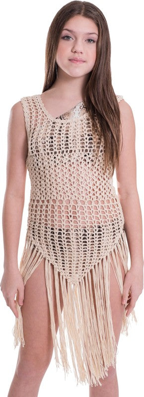 Kids Crochet Cover Up Swimwear