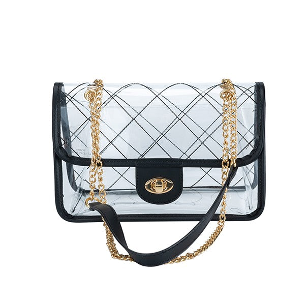 Women's High Quality Clear PVC Crossbody Bag