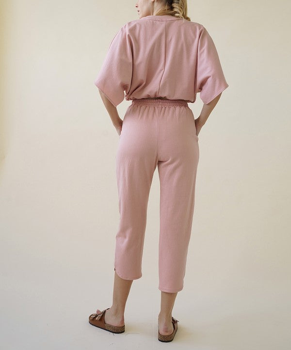 Women's Hemp Kimono With Jogger Set