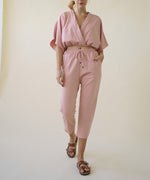 Women's Hemp Kimono With Jogger Set