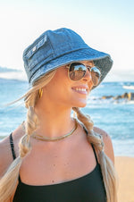 Women's Pocket Accent Denim Bucket Hat