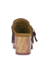 Prunus Buckled Women's Suede Round Toe Mule Clogs