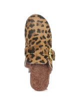 Prunus Buckled Women's Suede Round Toe Mule Clogs