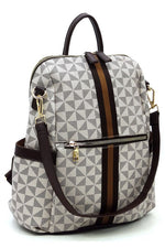 Women's PM Monogram Striped Convertible Backpack