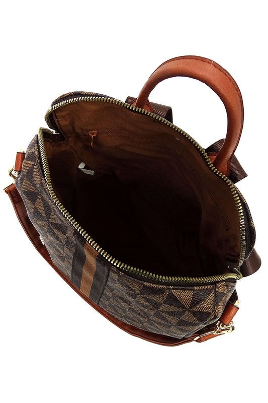 Women's PM Monogram Striped Convertible Backpack