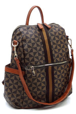 Women's PM Monogram Striped Convertible Backpack