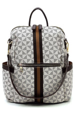 Women's PM Monogram Striped Convertible Backpack