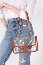 Women's High Quality Clear PVC Crossbody Bag