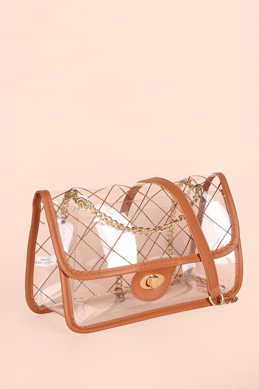 Women's High Quality Clear PVC Crossbody Bag