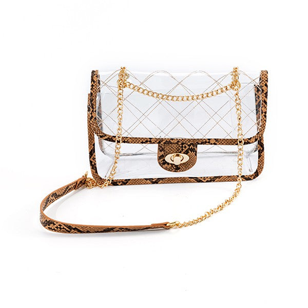 Women's High Quality Clear PVC Crossbody Bag