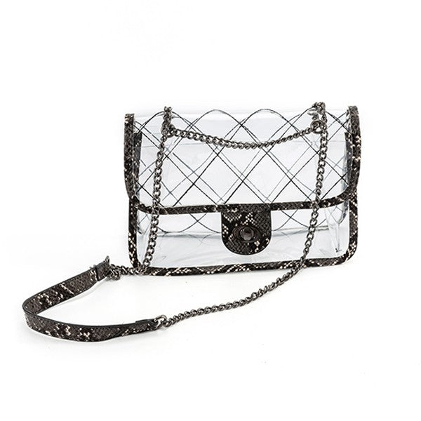 Women's High Quality Clear PVC Crossbody Bag