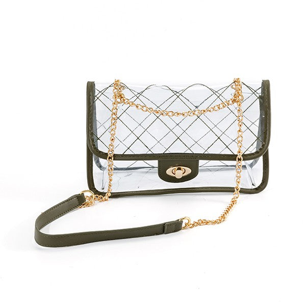 Women's High Quality Clear PVC Crossbody Bag