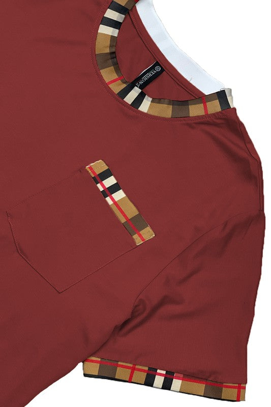 Checkered Short Sleeve T-Shirts