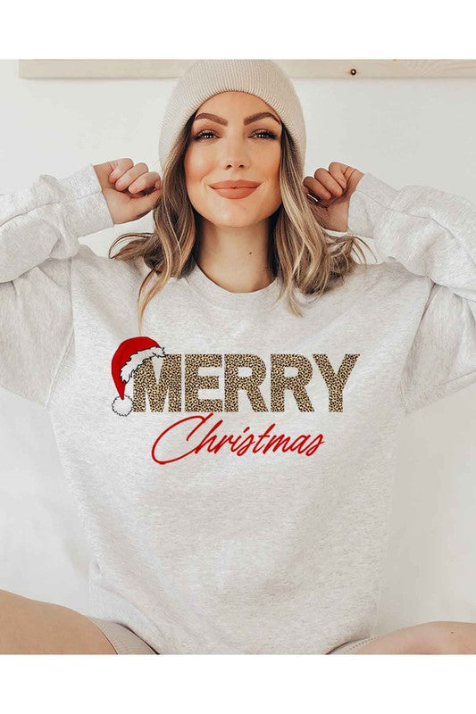 Women's Merry Christmas Graphic Plus Size Sweatshirt