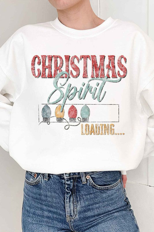 Women's Loading Christmas Spirit Graphic Sweatshirt