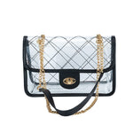 Women's High Quality Quilted Clear PVG Handbag