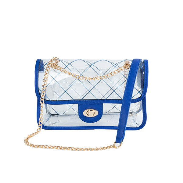 Women's High Quality Quilted Clear PVG Handbag