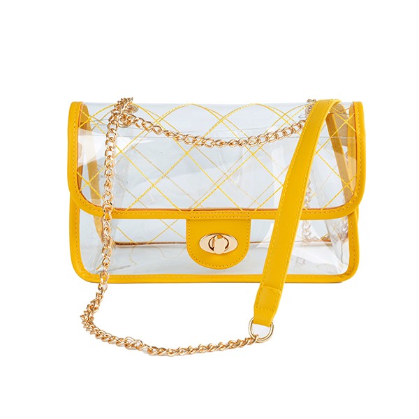 Women's High Quality Quilted Clear PVG Handbag