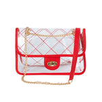 Women's High Quality Quilted Clear PVG Handbag