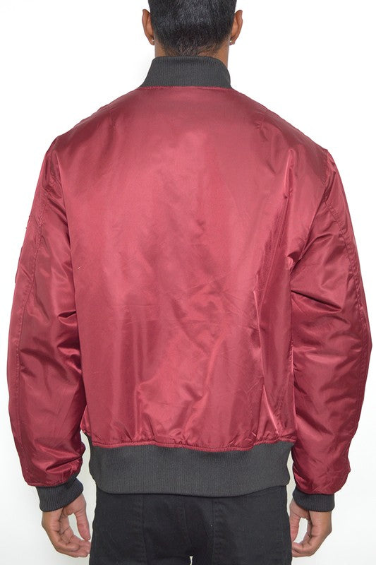 Weiv MensSolid Padded Bomber Jacket