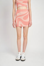 Color Blocked Mini Skirt