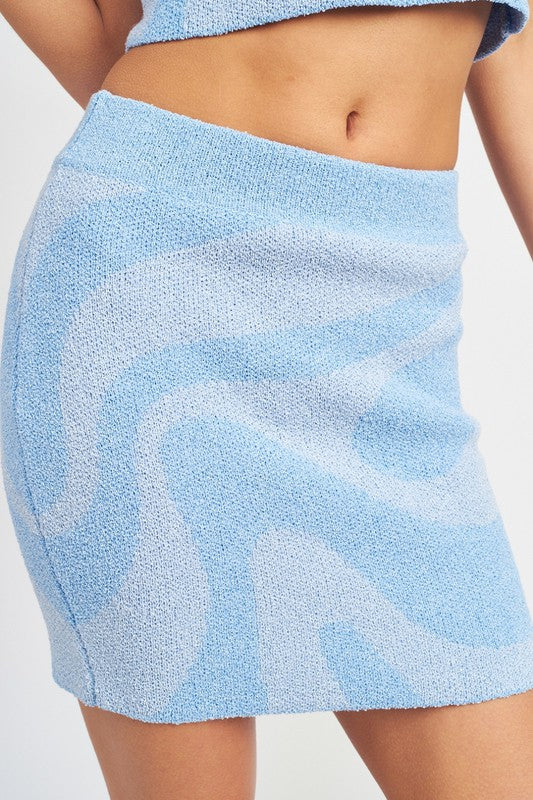 Color Blocked Mini Skirt