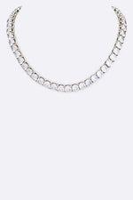 16 Cubic Zirconia Collar Necklace