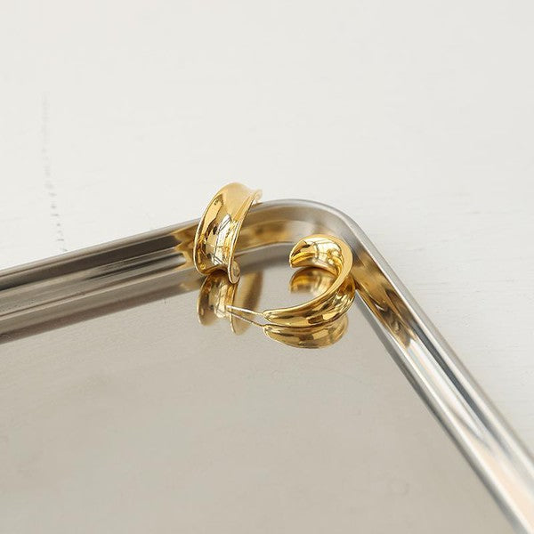 C-Shape Hoop Earrings