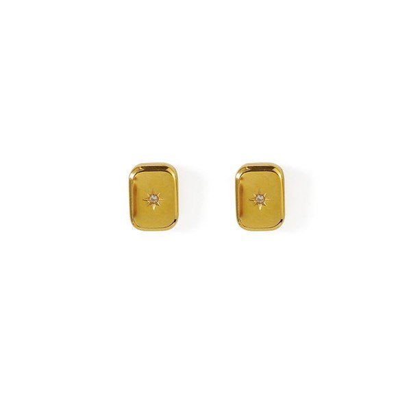 Sun Symbol Zircon Earrings
