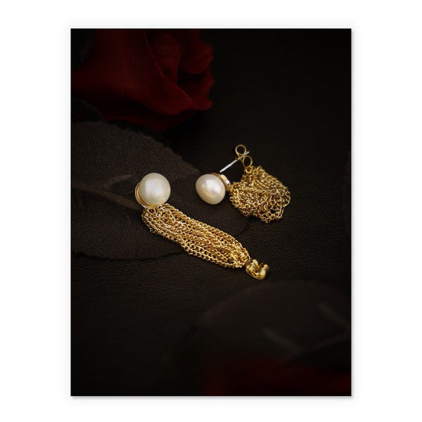 Chain tassel earrings