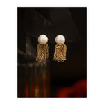 Chain tassel earrings