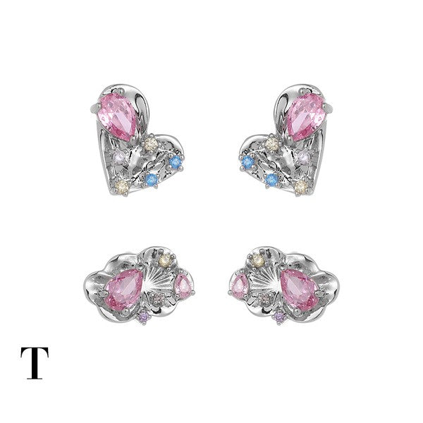 Love modeling zircon earrings