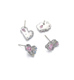 Love modeling zircon earrings