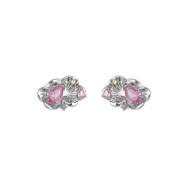Love modeling zircon earrings