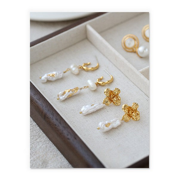 Baroque Pearl Retro Earrings