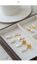 Baroque Pearl Retro Earrings