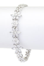 Cubic Zirconia Flower Iconic Bracelet
