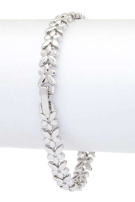 Cubic Zirconia Flower Iconic Bracelet