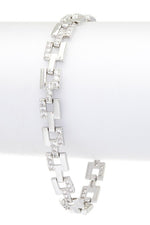 CZ Pave Chain Link Bracelet