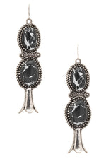 Squash Blossom Inspired Stone Drop Earrings