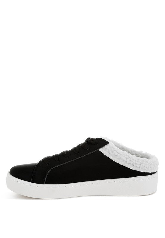 Moxie Fur Collar Slip On Sneakers
