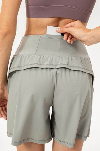 Pocketed Elastic Waist Active Shorts for Comfort and Style