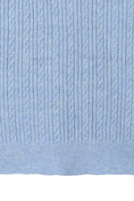 Wool blended cable knitted cardigan