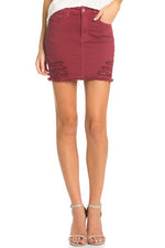 Women's Distressed Jeans Mini Skirts Vintage Denim